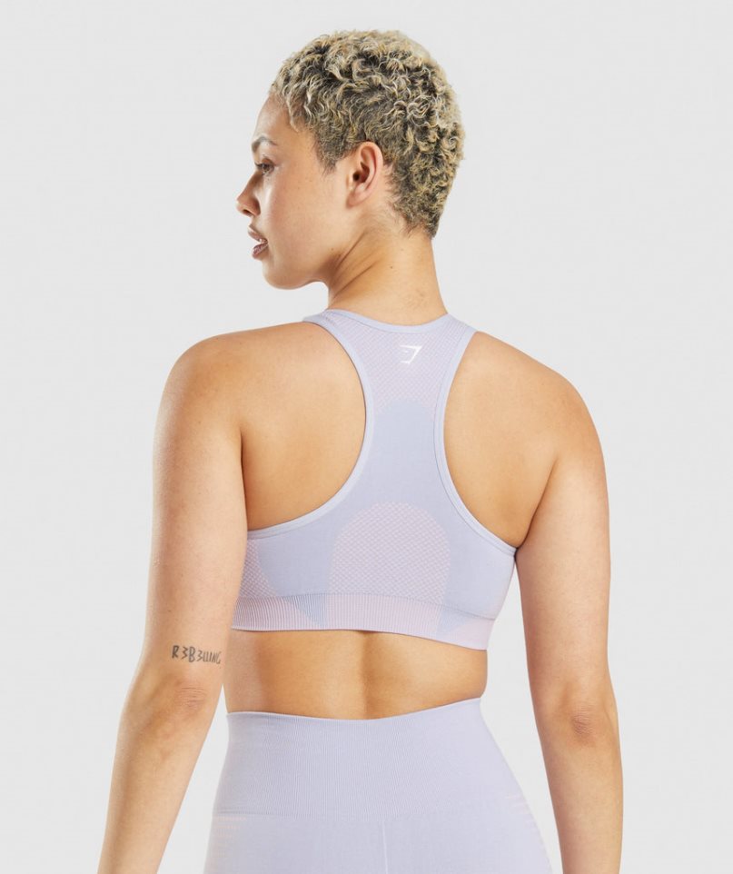 Women's Gymshark Vital Seamless 2.0 Sports Bra Light Blue | CA 351608